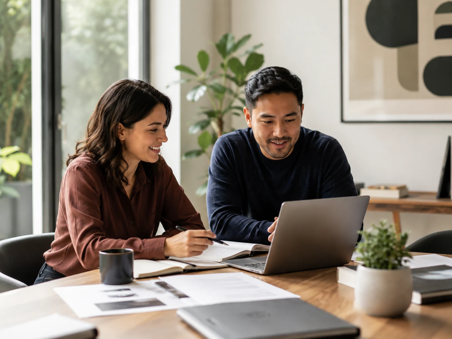 A human review conversation around shared work