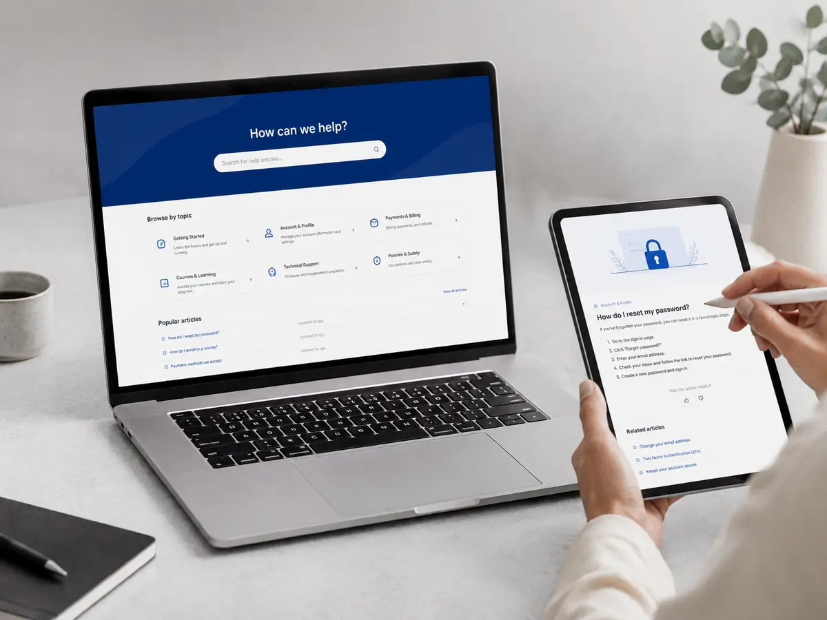 A modern SkillBid help and resource workspace
